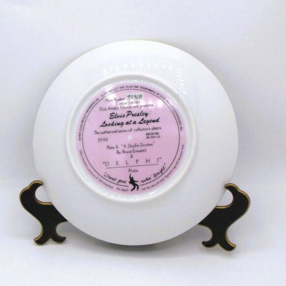 Elvis Presley Looking At A Legend 1990 Collectible Plate By Delphi - Picture 2 of 2